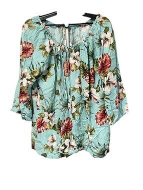 NWOT Women's Paradise Bay Tropical Blouse 2XL - Made in Hawaii